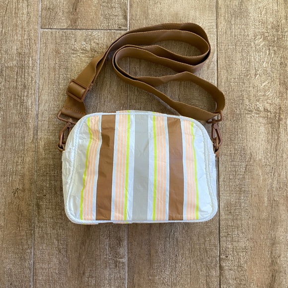 Aloha Collection Le Tour Crossbody in Nice Stripes Toffee - Picture 2 of 6